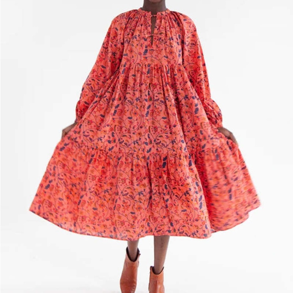 Matta NY Sz M Jaya September Dress in Coral Floral